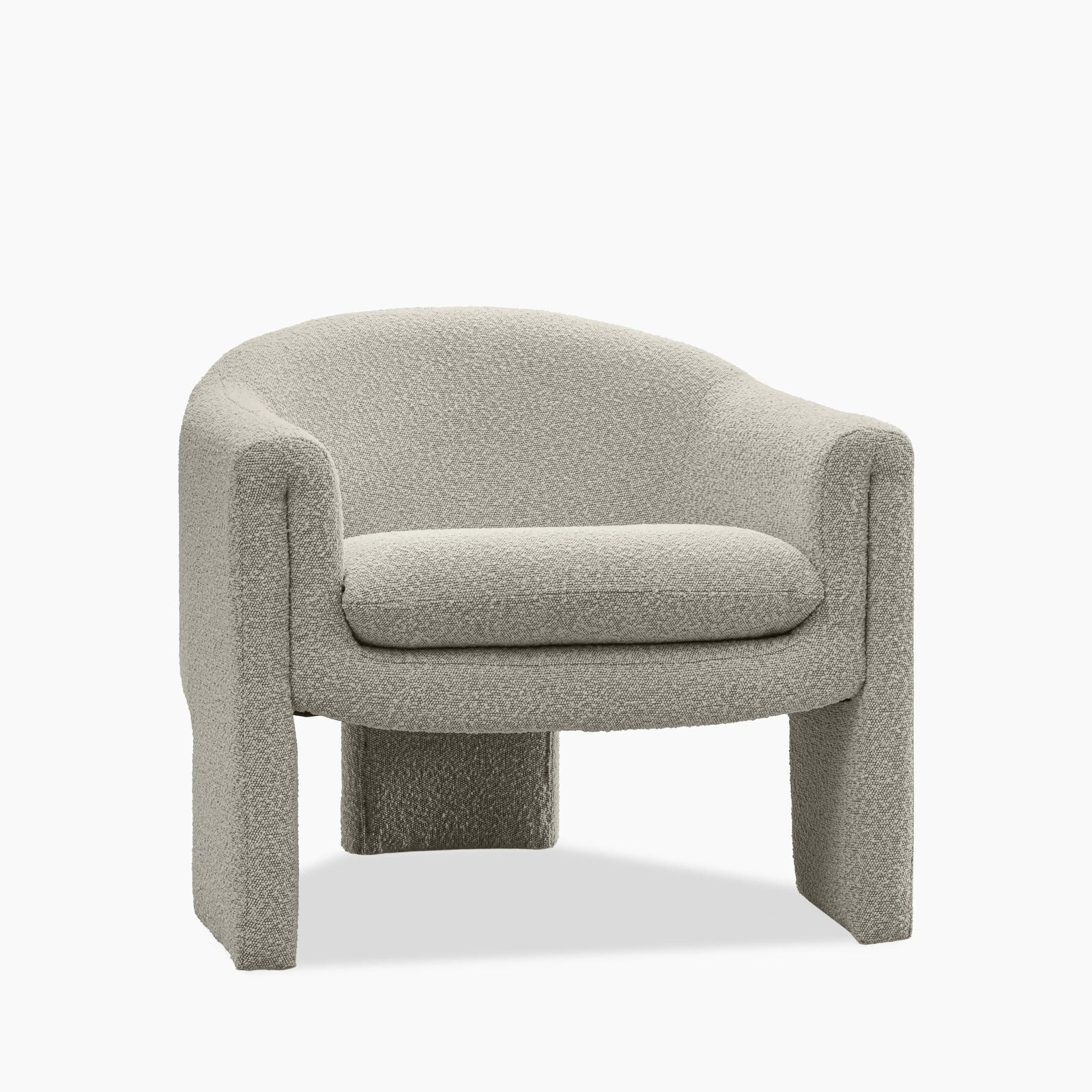 Findlay Armchair | Speckled Stone Sustainable Boucle & Walnut
