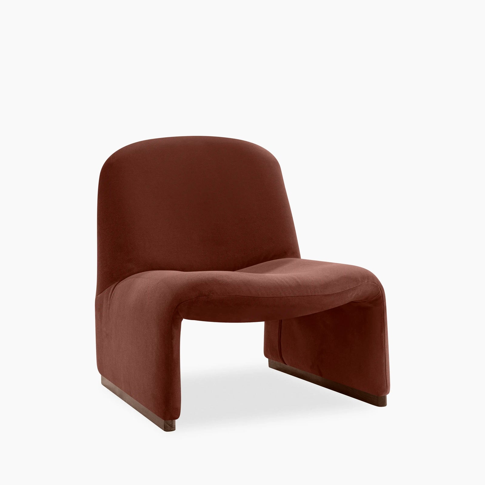 Arlet Accent Chair | Rust Sustainable Velvet & Walnut