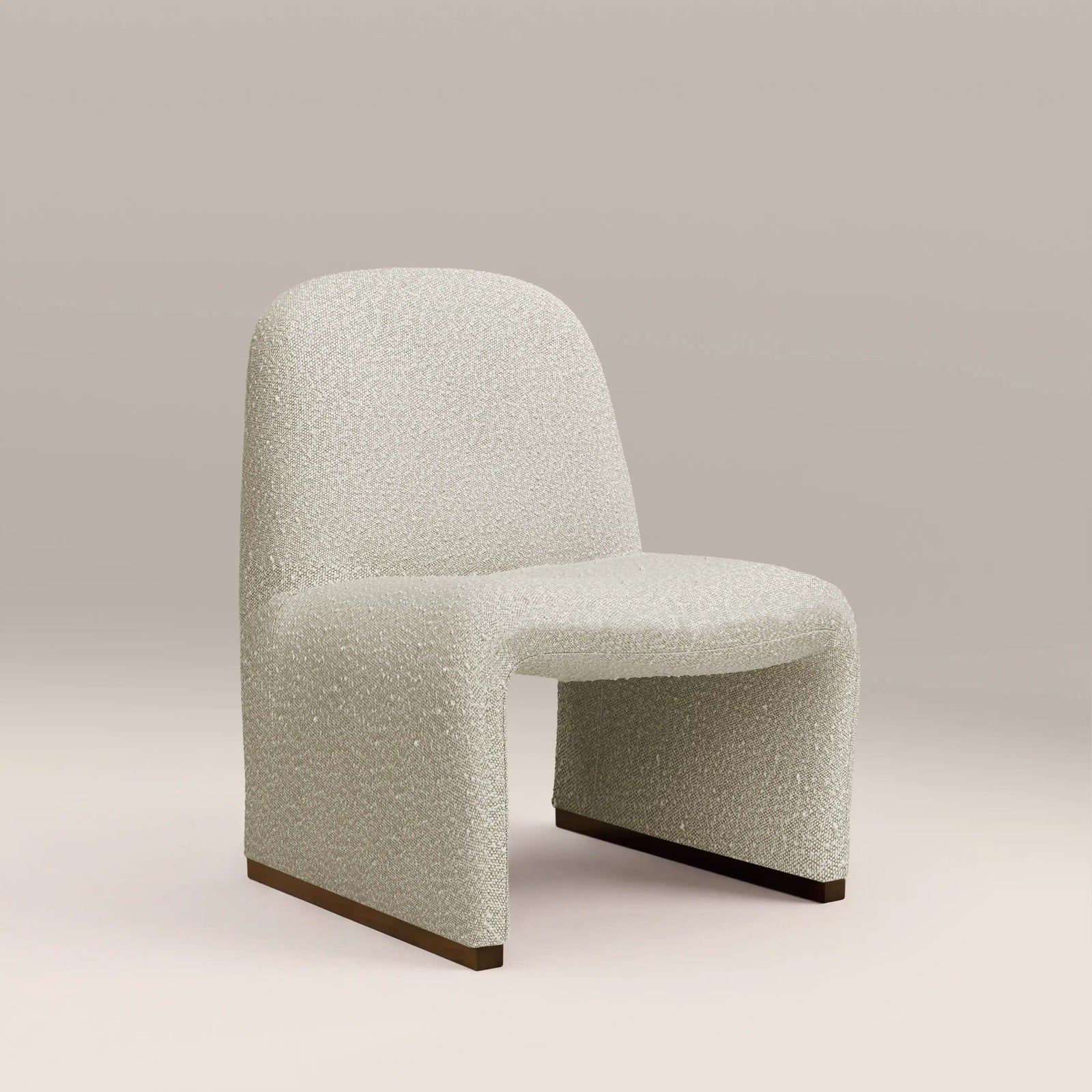 Arlet Accent Chair | Speckled Stone Sustainable Boucle & Walnut