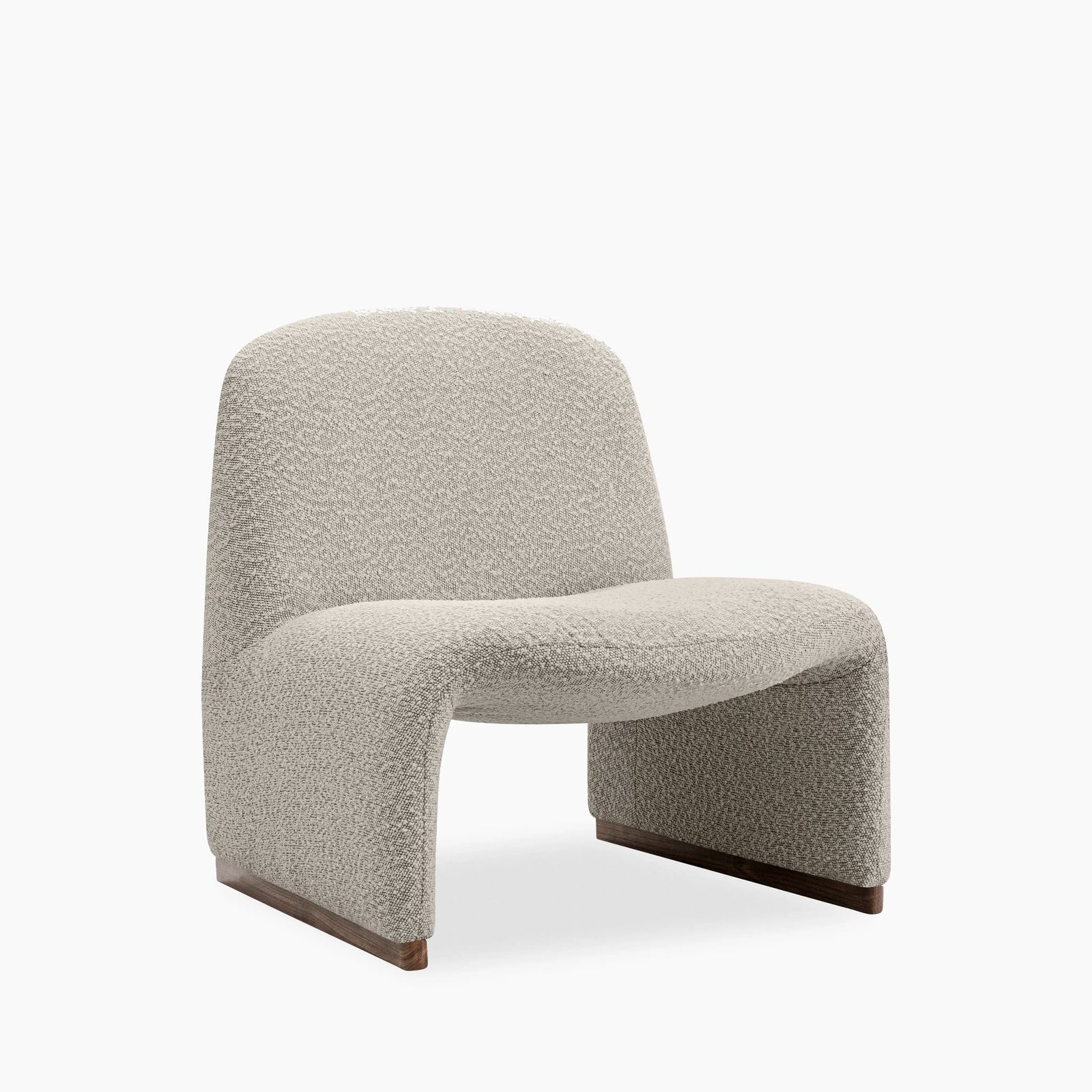 Arlet Accent Chair | Speckled Stone Sustainable Boucle & Walnut
