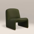 Arlet Accent Chair | Olive Green Sustainable Velvet & Walnut