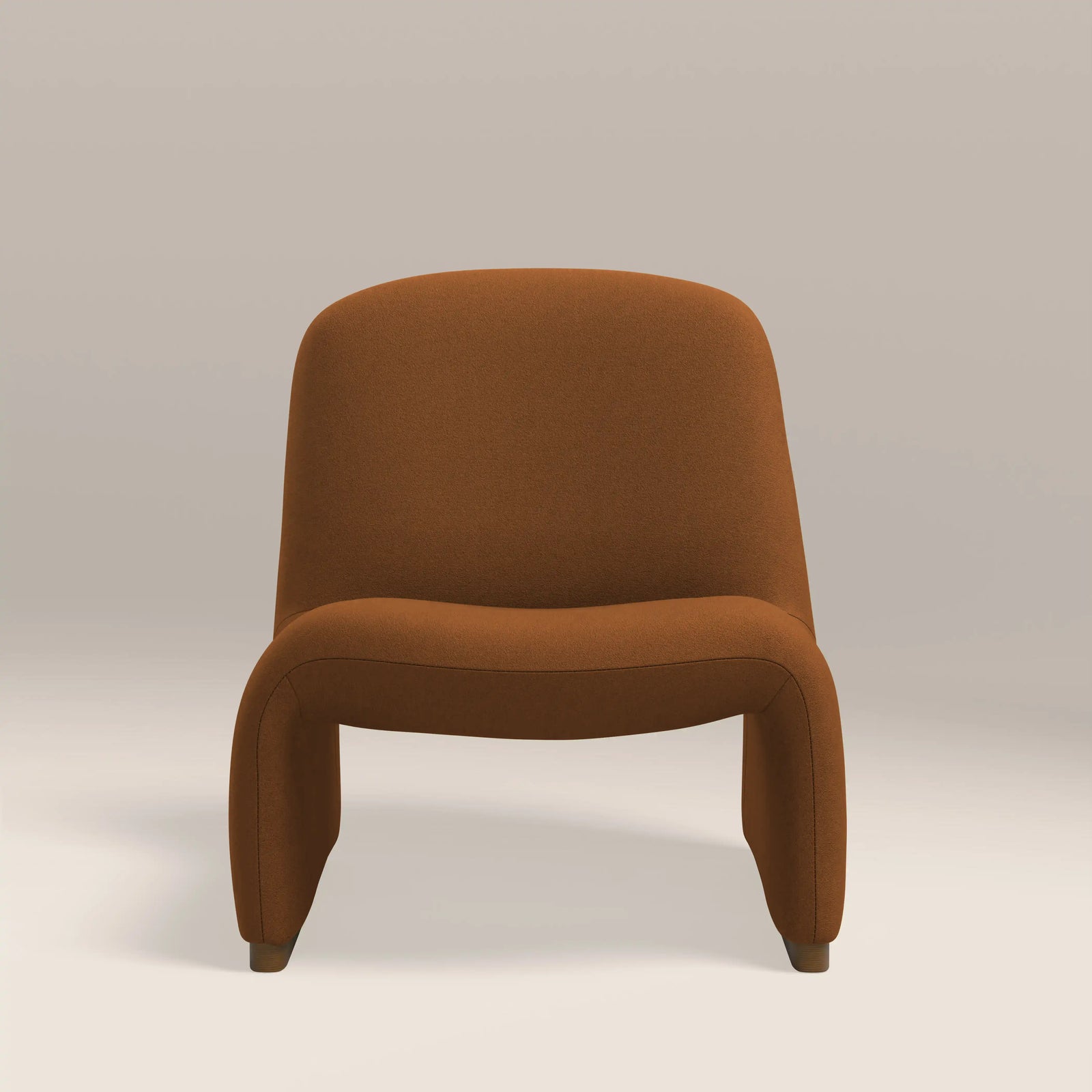 Arlet Accent Chair | Caramel Brown Sustainable Mohair Velvet & Walnut