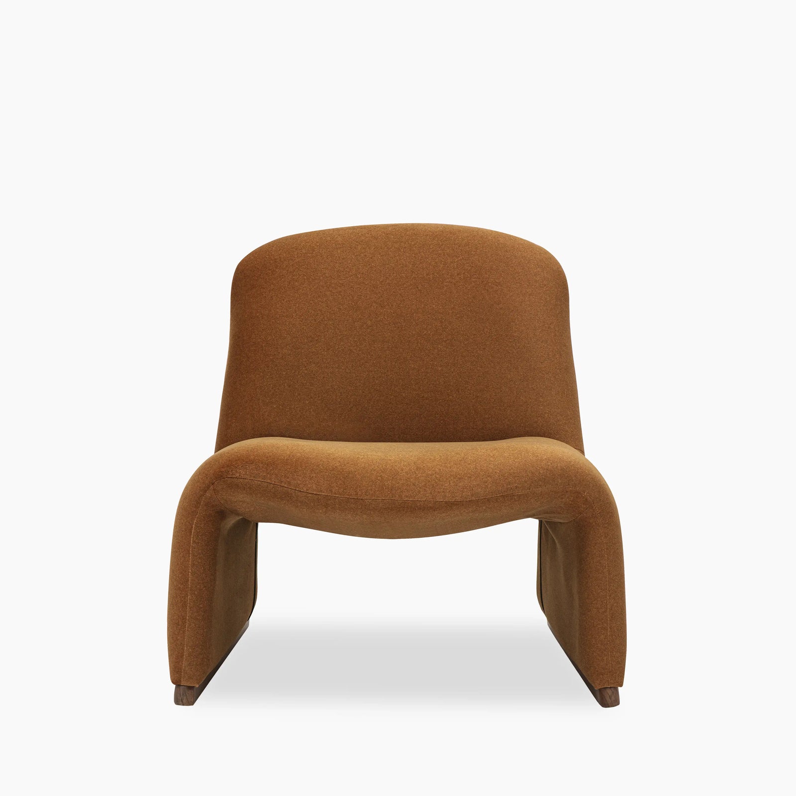 Arlet Accent Chair | Caramel Brown Sustainable Mohair Velvet & Walnut
