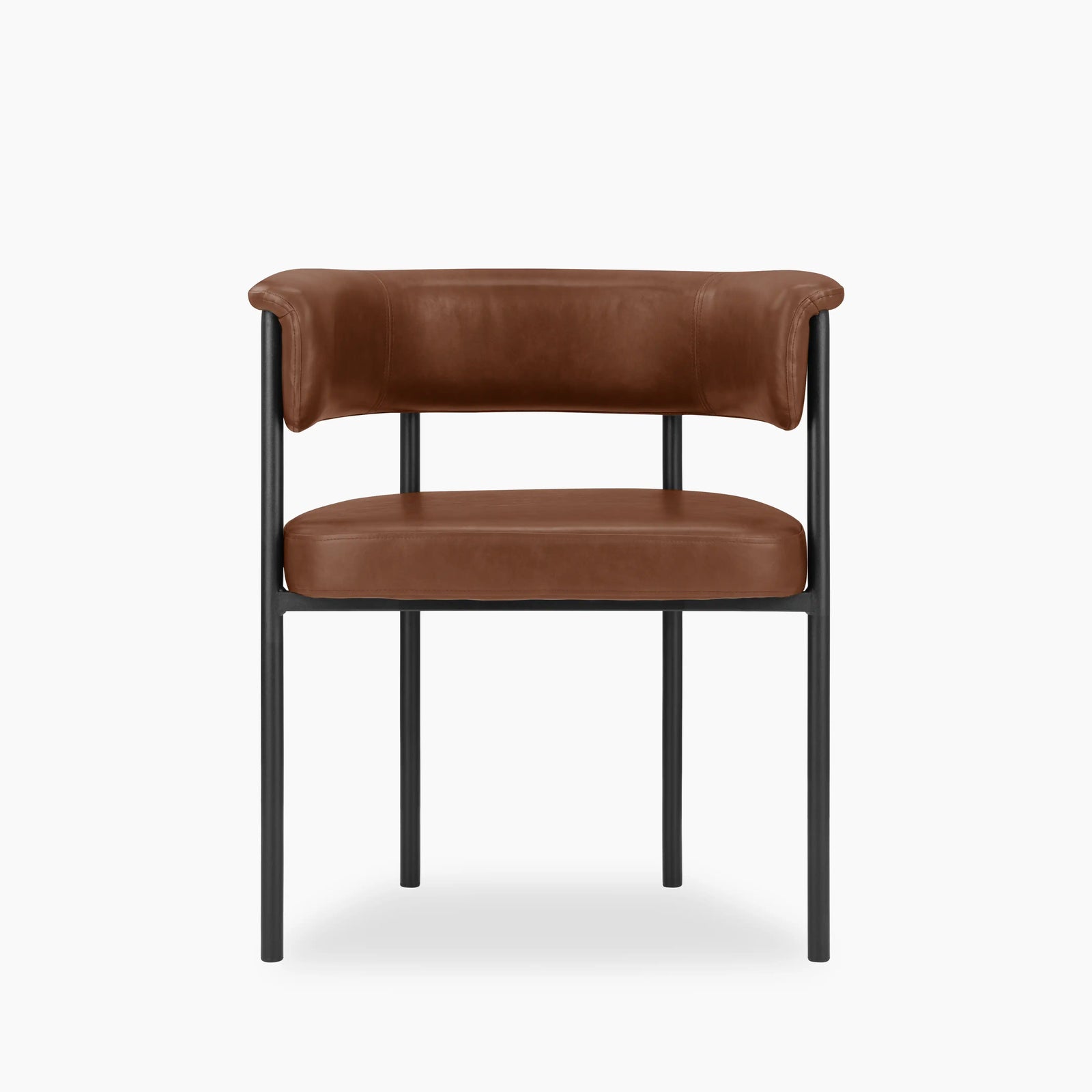 Roane Dining Chair | Vintage Tan Faux Leather & Black