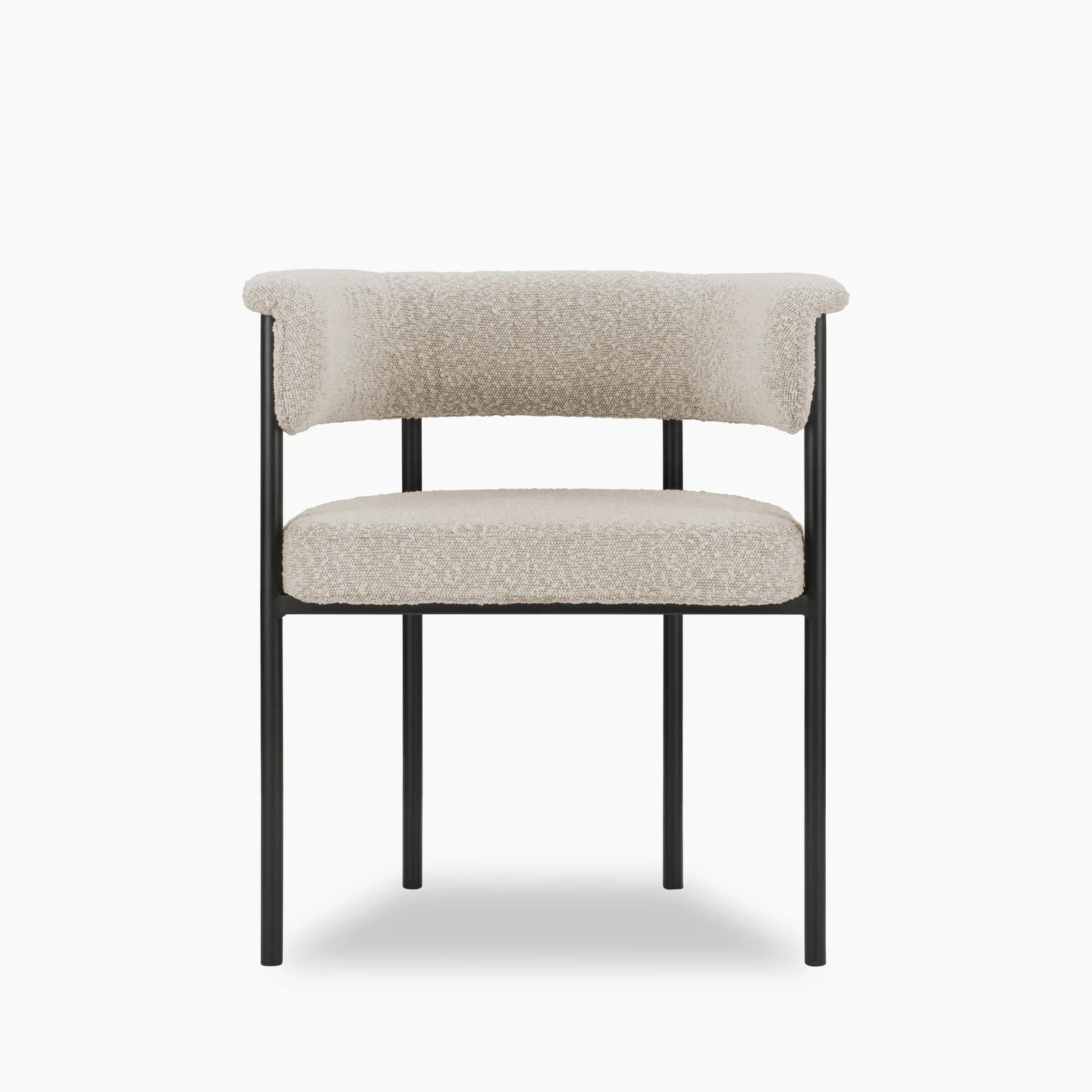 Roane Dining Chair | Speckled Stone Sustainable Boucle & Black
