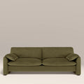 Haven 3 Seater Sofa | Moss Green Sustainable Mohair Velvet