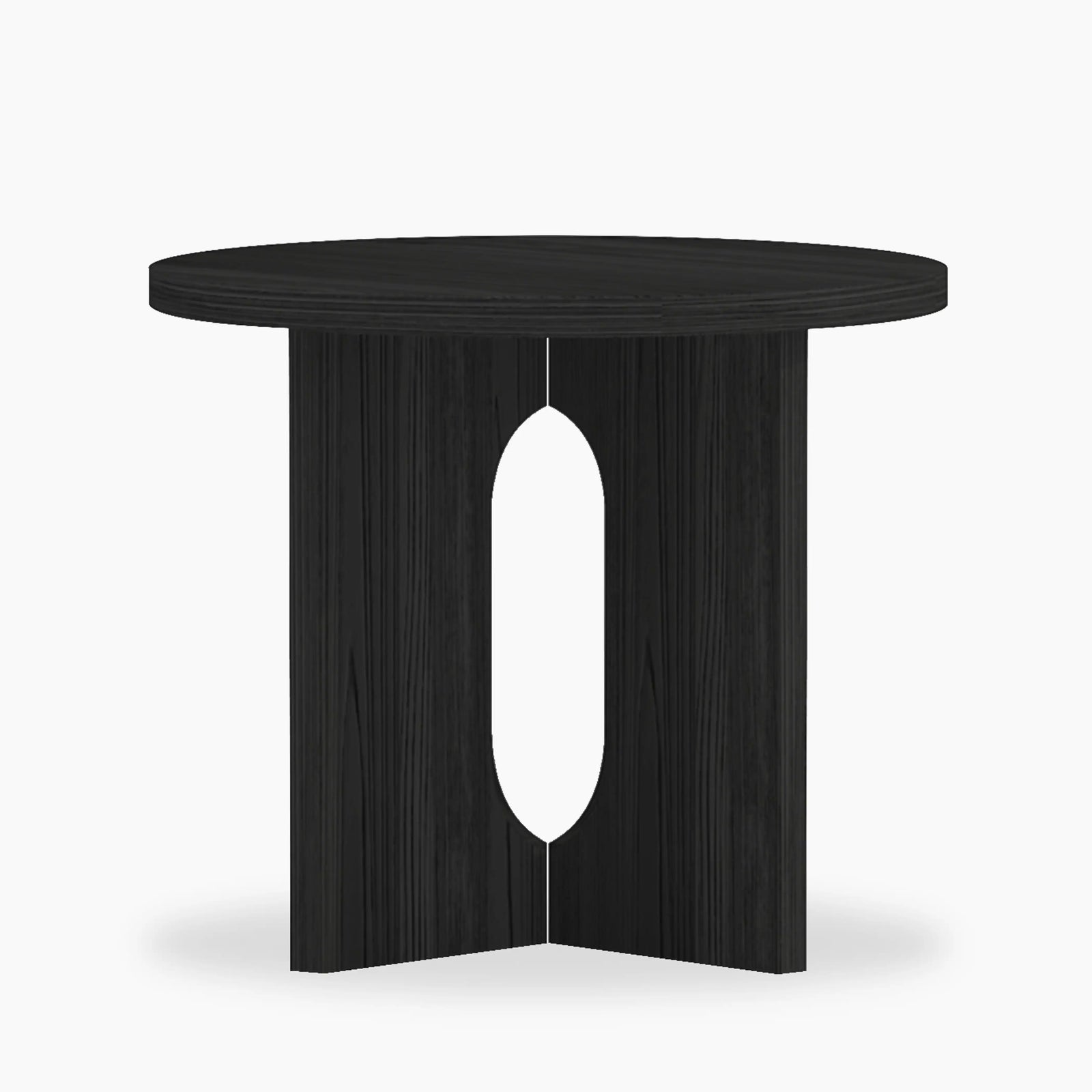 Moreton Round Wooden Side Table | Black