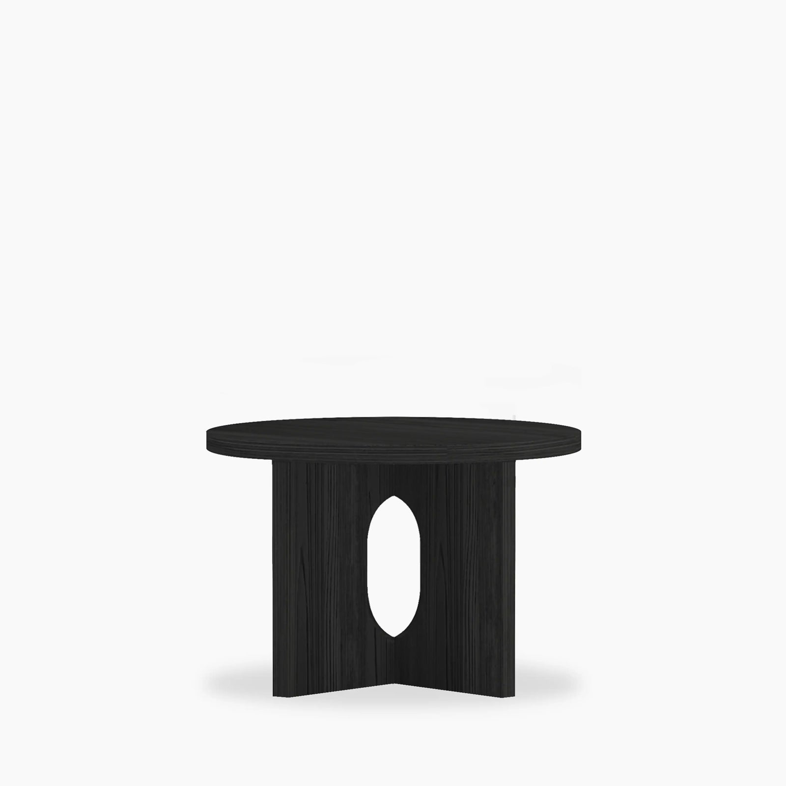Moreton Round Wooden Side Table | Black