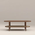 Soller Oval Wooden Coffee Table | Walnut & Natural