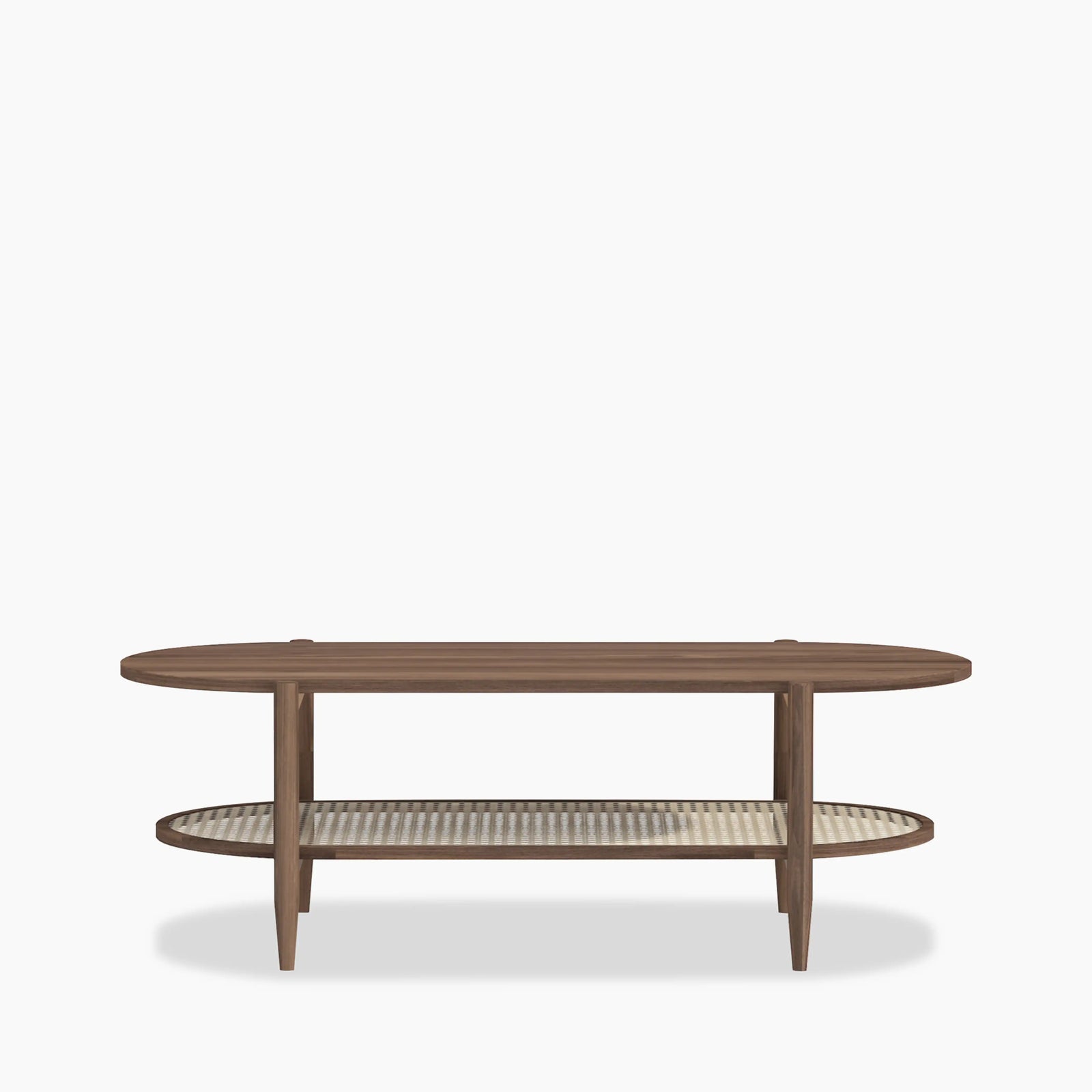 Soller Oval Wooden Coffee Table | Walnut & Natural