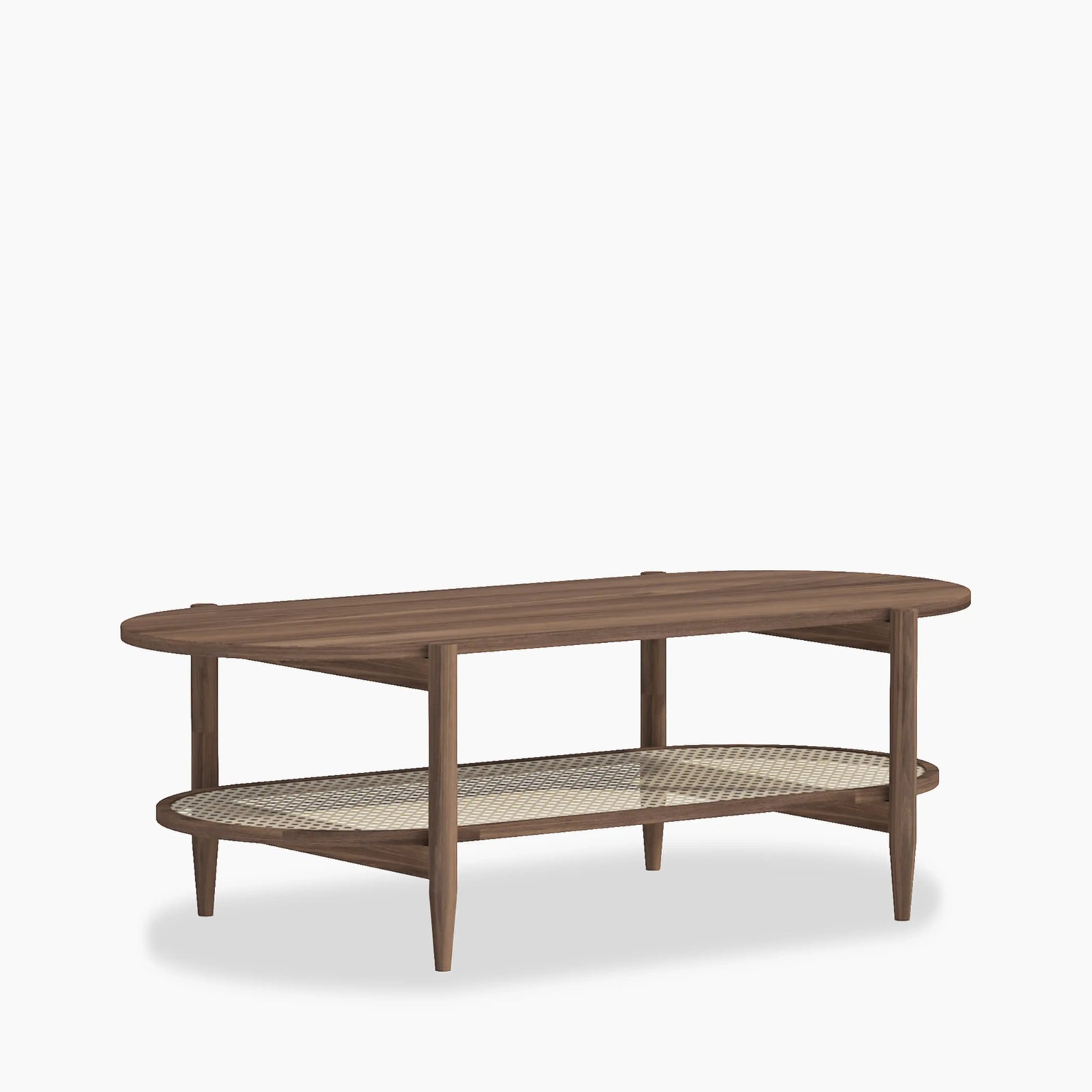 Soller Oval Wooden Coffee Table | Walnut & Natural