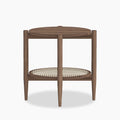 Soller Round Wooden Side Table | Walnut & Natural