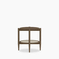 Soller Round Wooden Side Table | Walnut & Natural