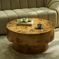 Dalton Round Coffee Table | Burl Wood