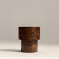 Dalton Round Wooden Side Table | Walnut Burl Wood