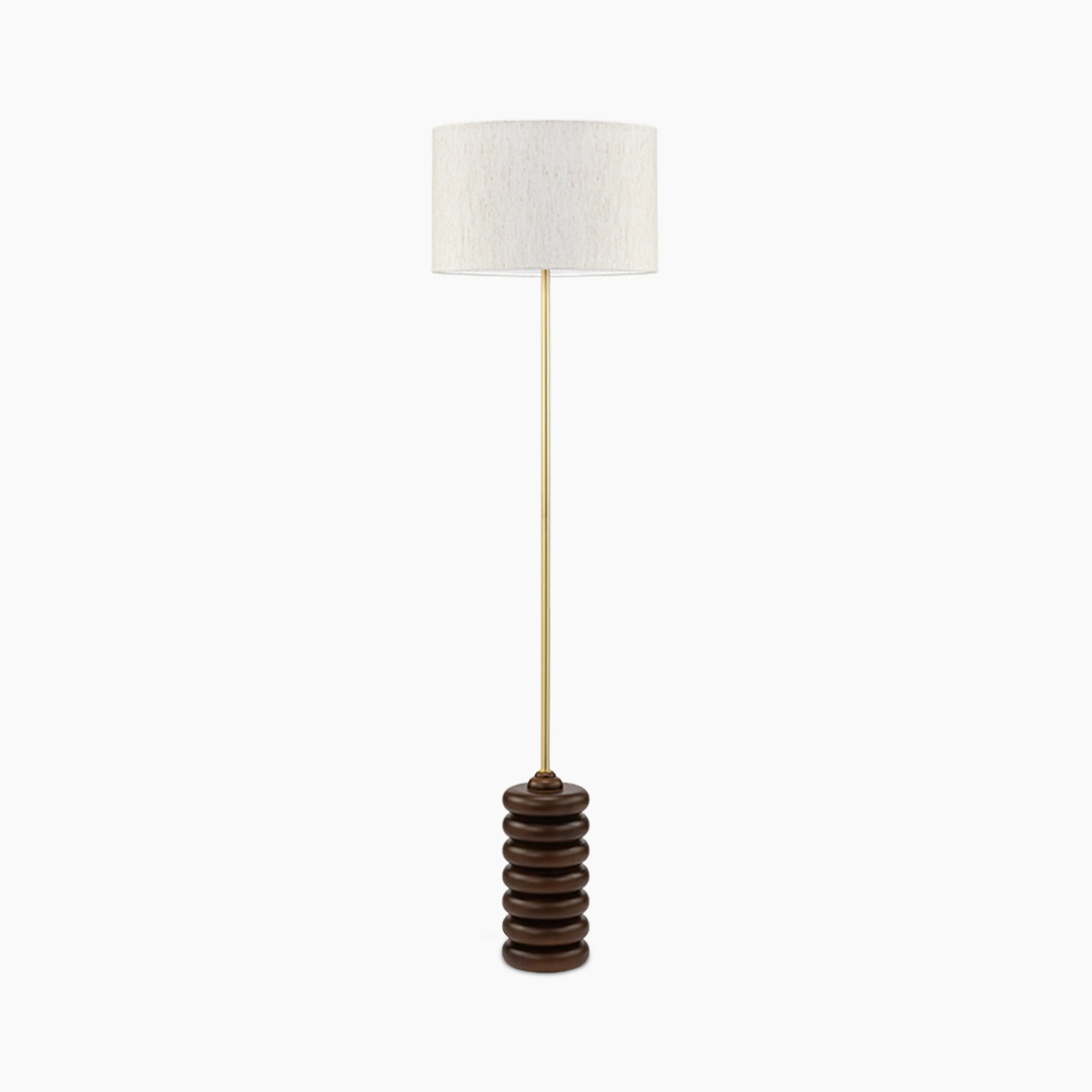 Elodie Floor Lamp | Natural Linen & Walnut