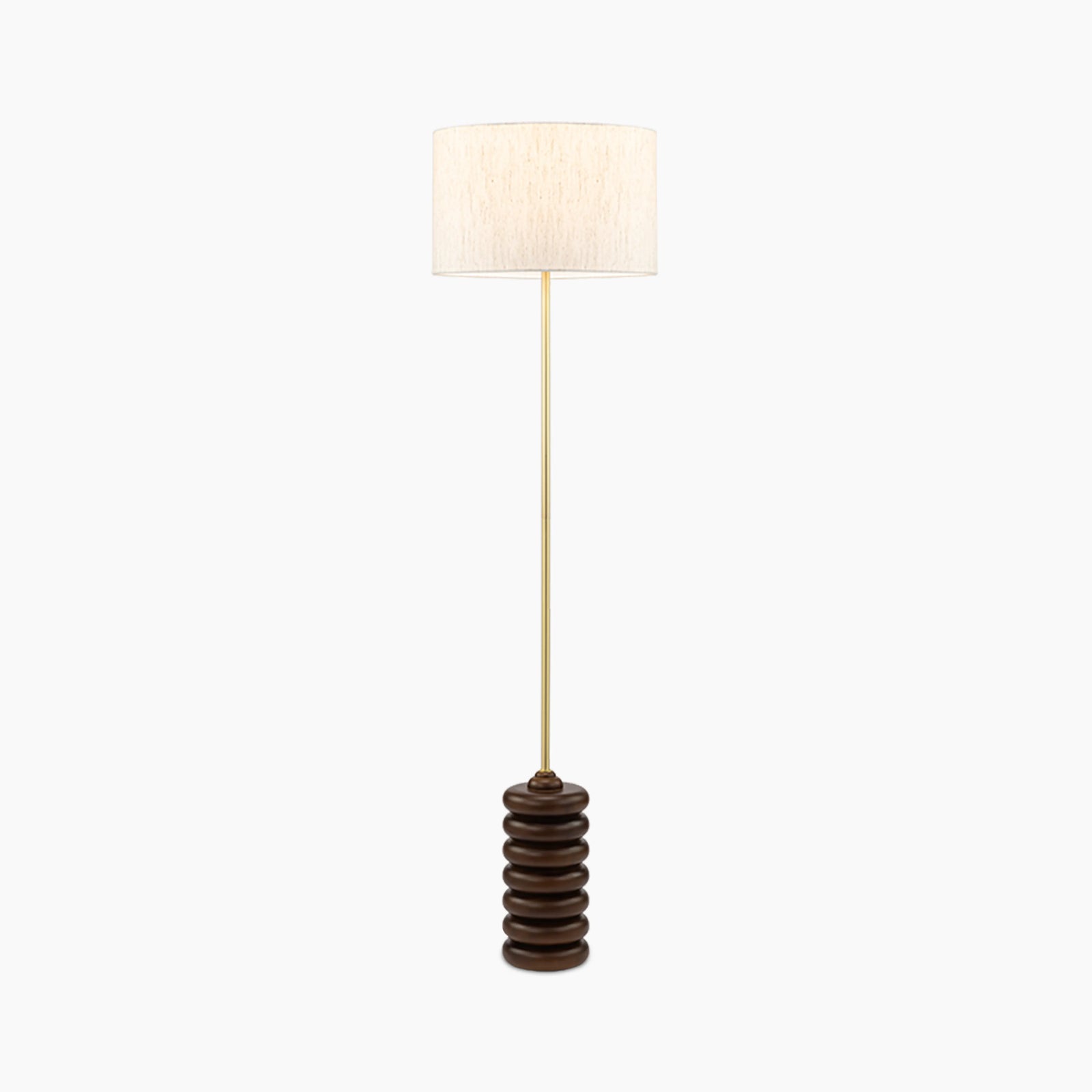 Elodie Floor Lamp | Natural Linen & Walnut