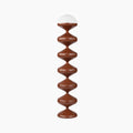 Brandon Floor Lamp | Opaque & Rust Red