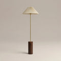 Danika Floor Lamp | Natural Linen & Walnut