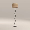Stanmore Floor Lamp | Raffia & Black