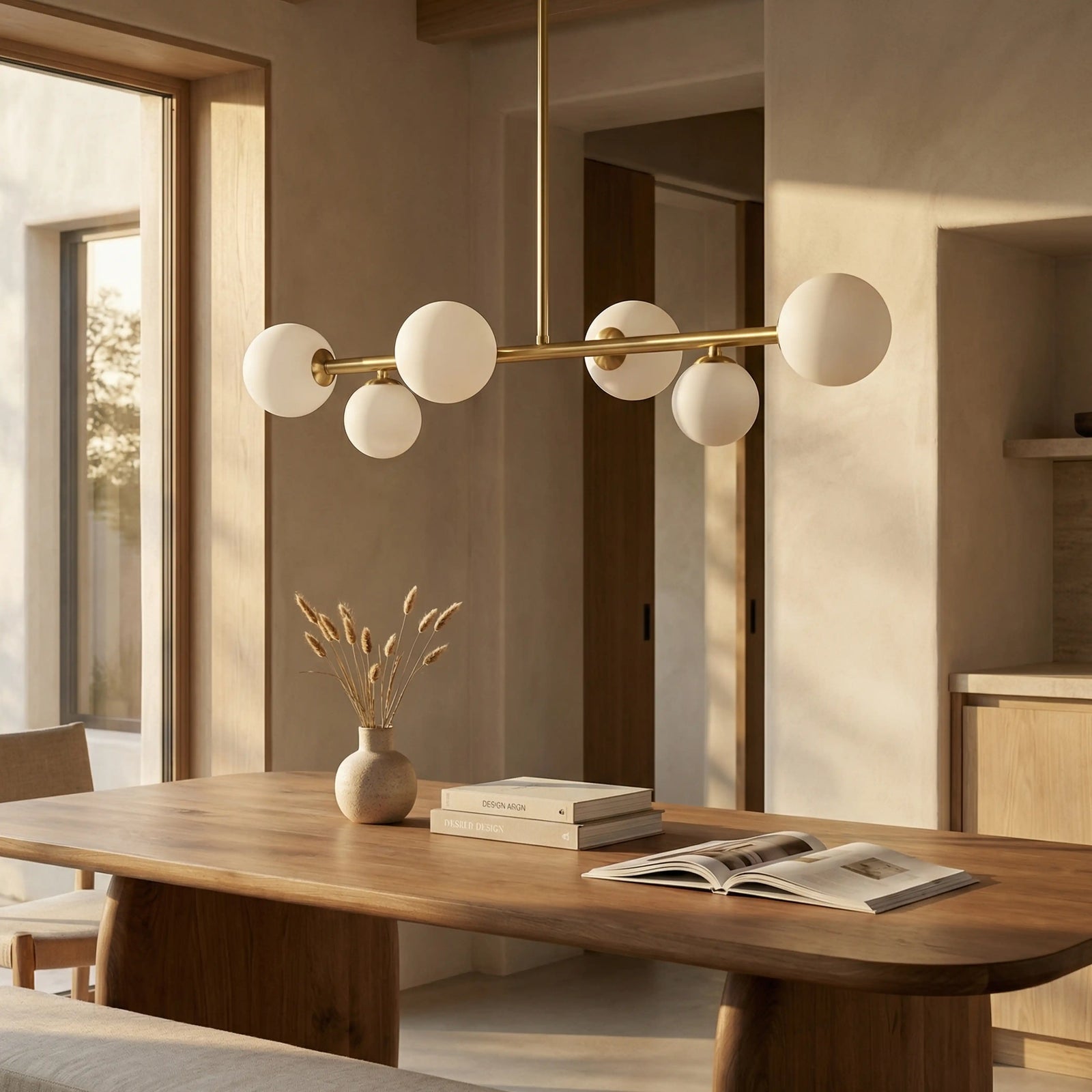 Margot Chandelier | Opal & Brass