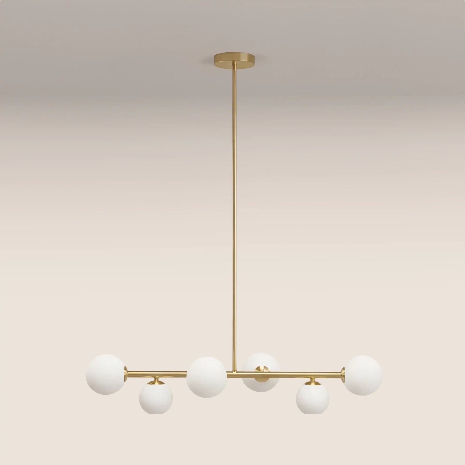 Margot Chandelier | Opal Glass & Brass