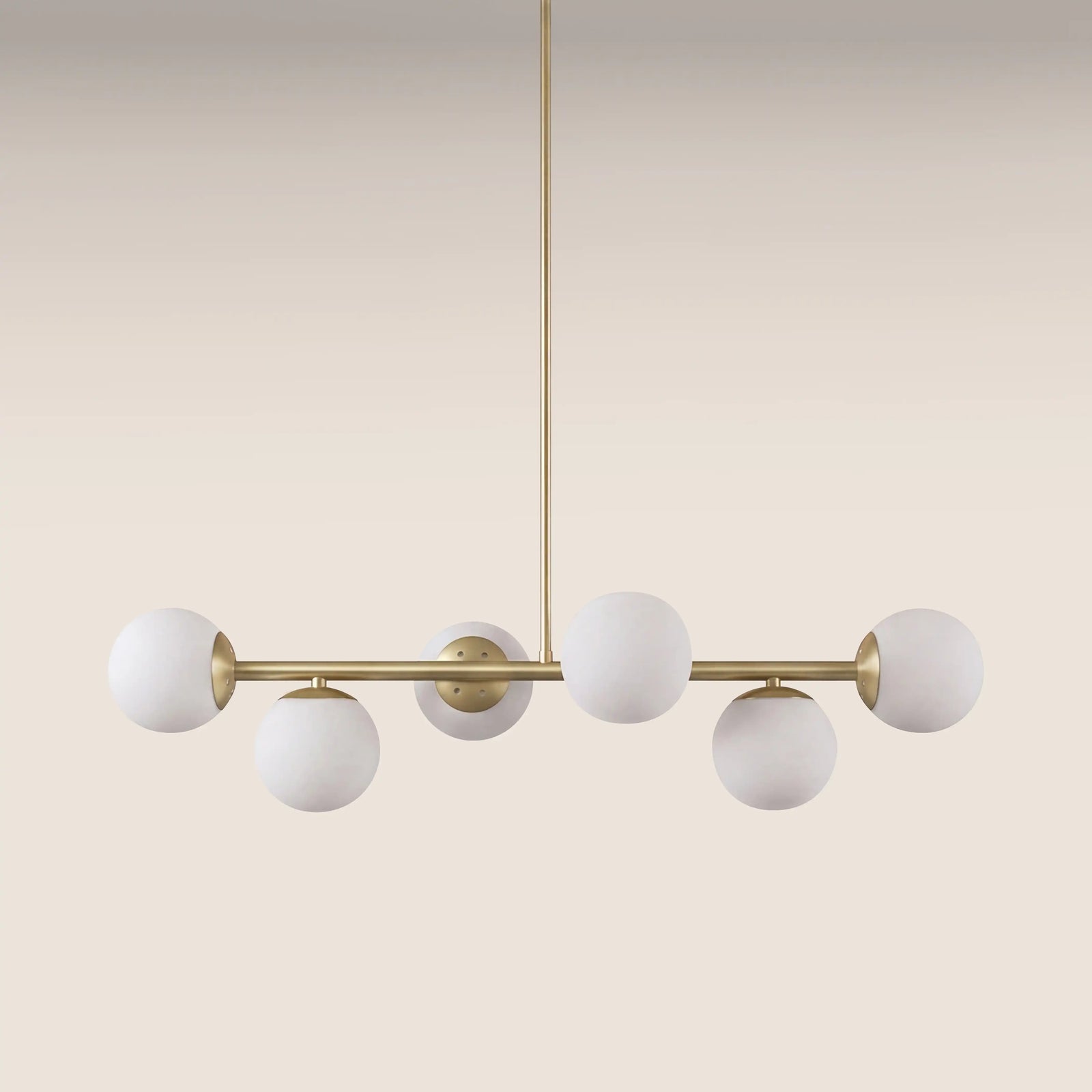 Margot 6 Light Chandelier | Opal Glass & Brass