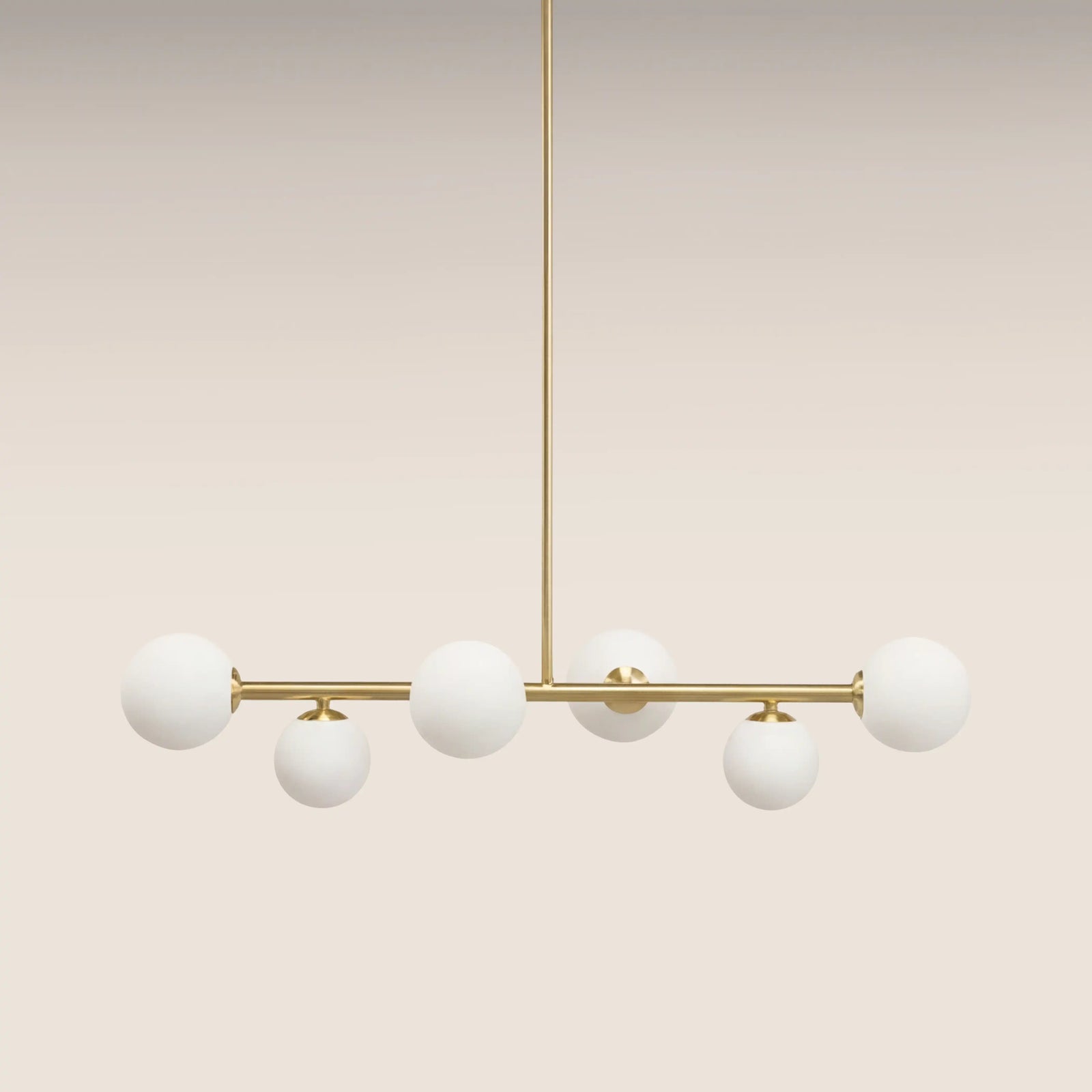 Margot 6 Light Chandelier | Opal Glass & Brass