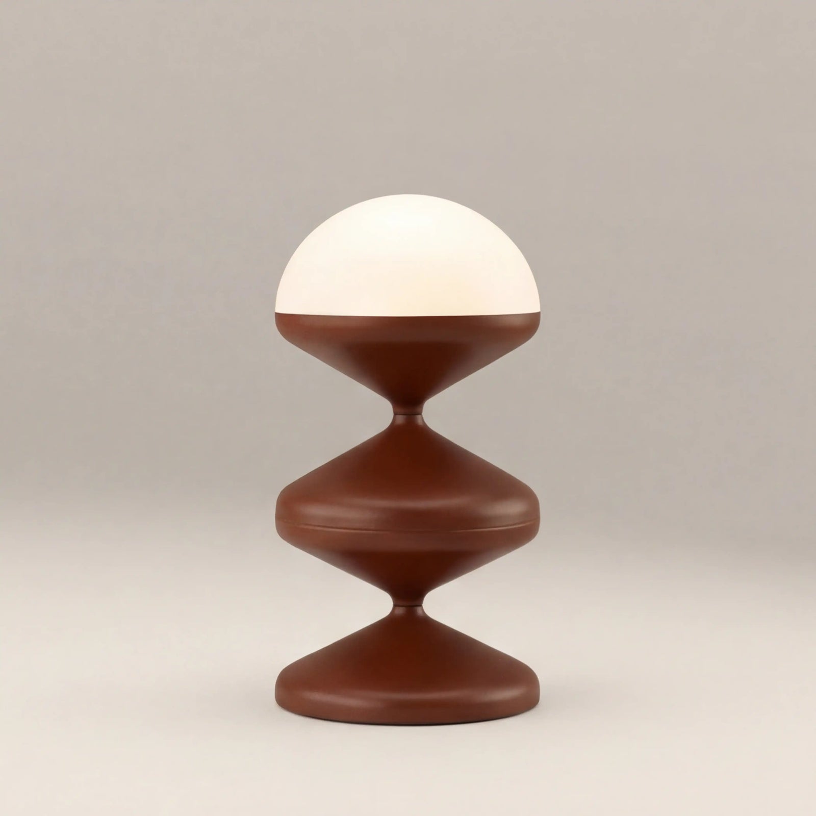 Brandon Table Lamp | Opaque & Rust Red