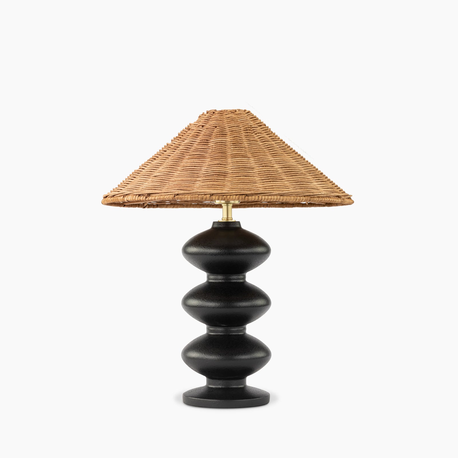 Reagan Table Lamp | Natural Rattan & Black