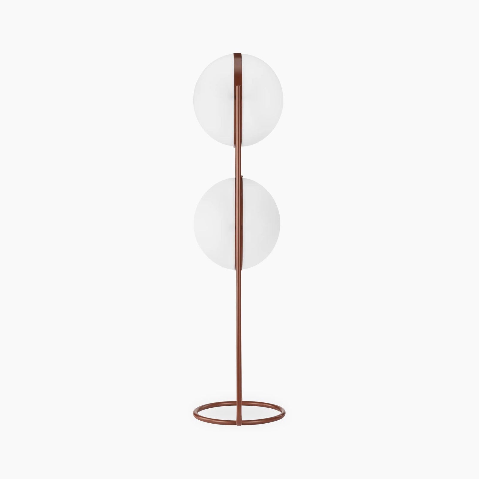 Bodie Floor Lamp | Opaque & Rust Red