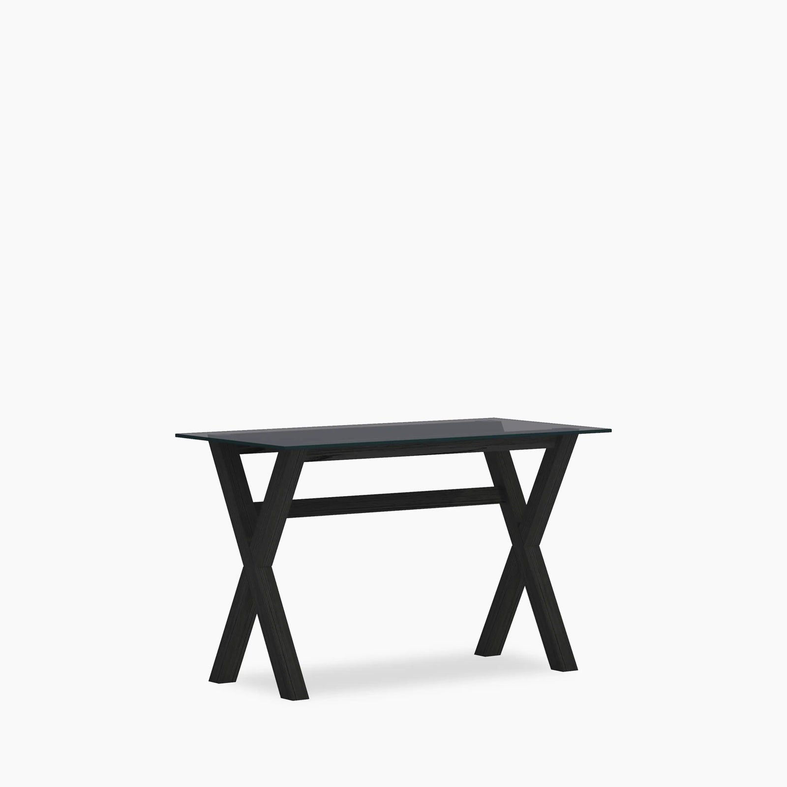 Nyra Desk | Glass & Black