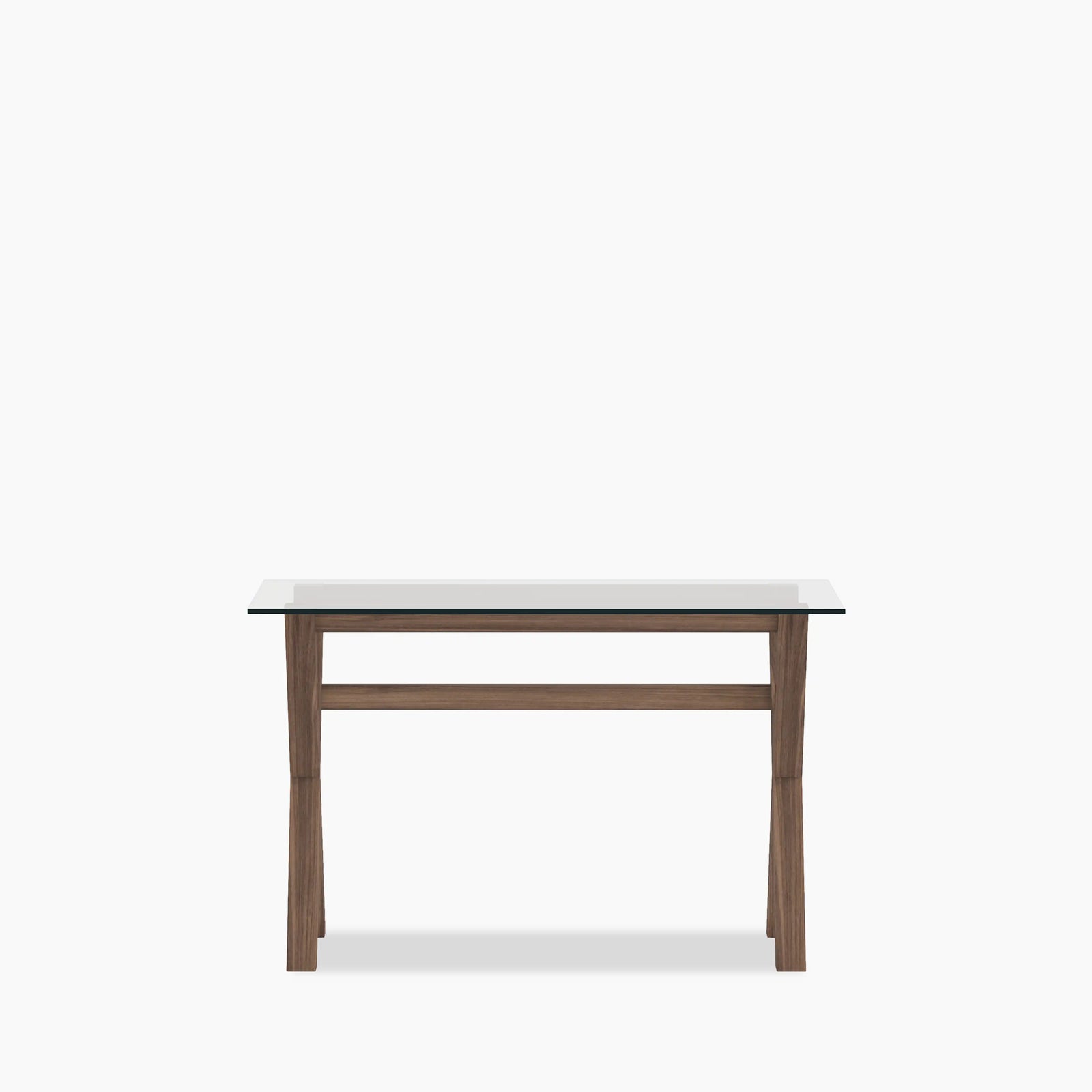 Nyra Desk | Glass & Walnut