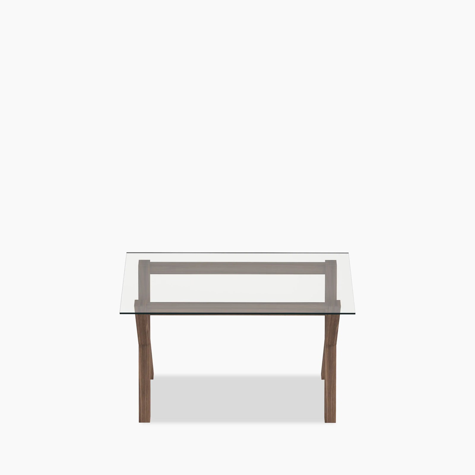 Nyra Desk | Glass & Walnut