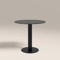 Rafferty 2 Seat Round Dining Table | Black Terrazzo & Black
