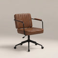 Mason Office Chair | Vintage Tan Faux Leather & Black
