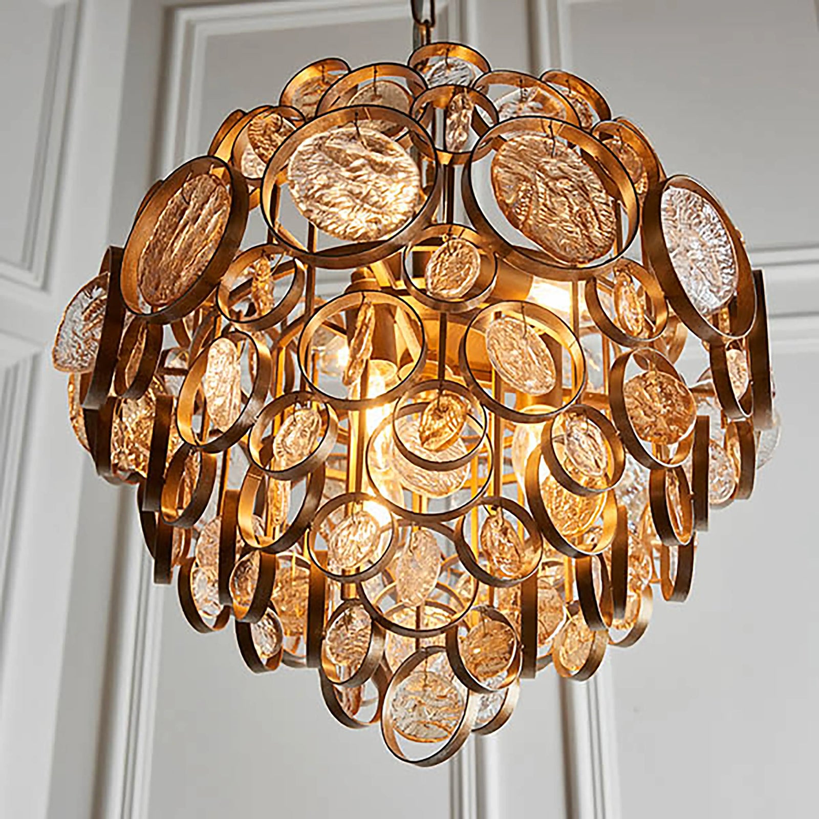 Allegra Pendant Light | Amber & Brass