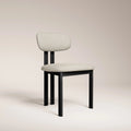 Arbor Dining Chair | Speckled Stone Sustainable Boucle & Black
