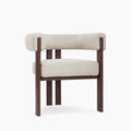 Cassius Dining Chair | Speckled Stone Sustainable Boucle & Walnut