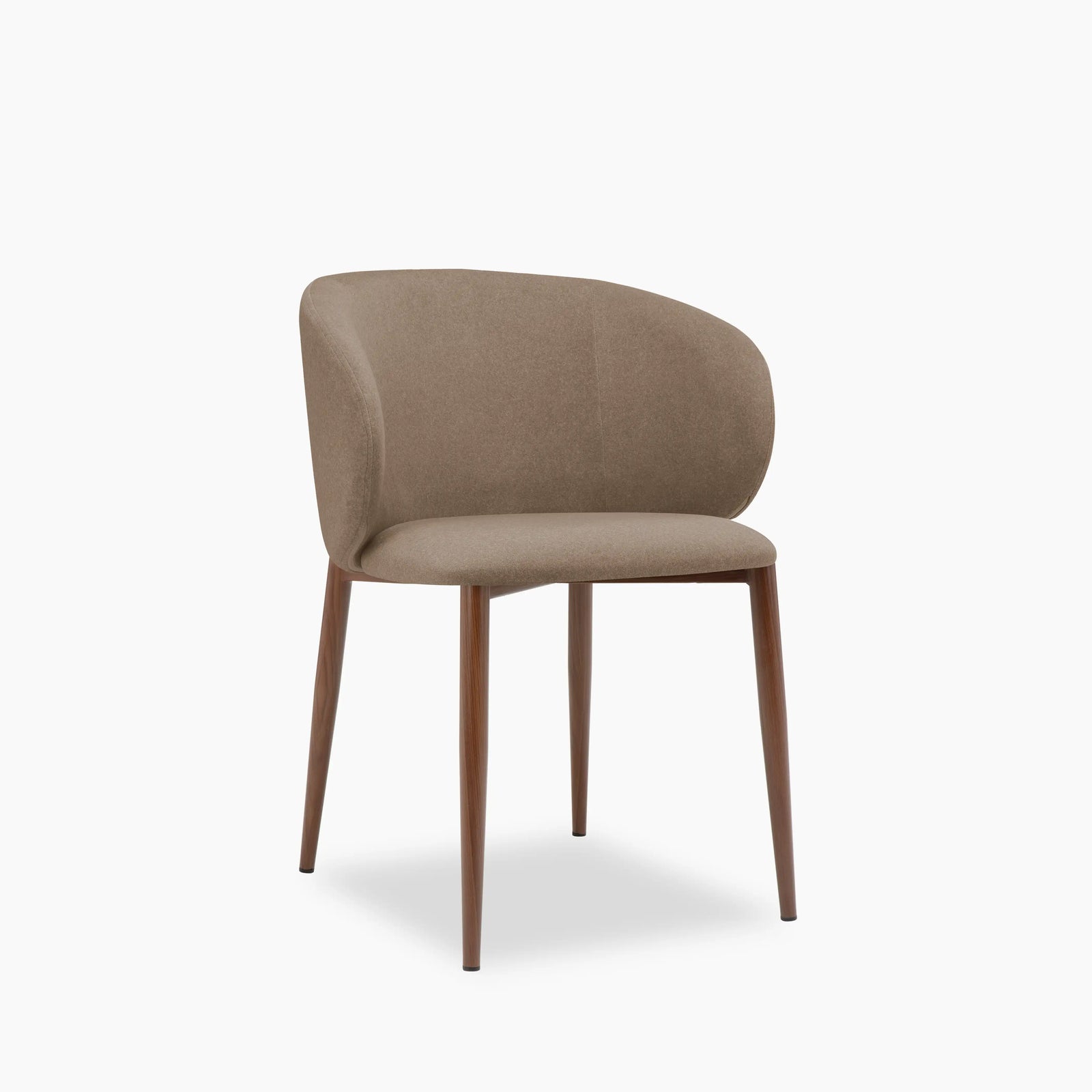 Cameron Dining Chair | Truffle Brown Sustainable Mohair Velvet