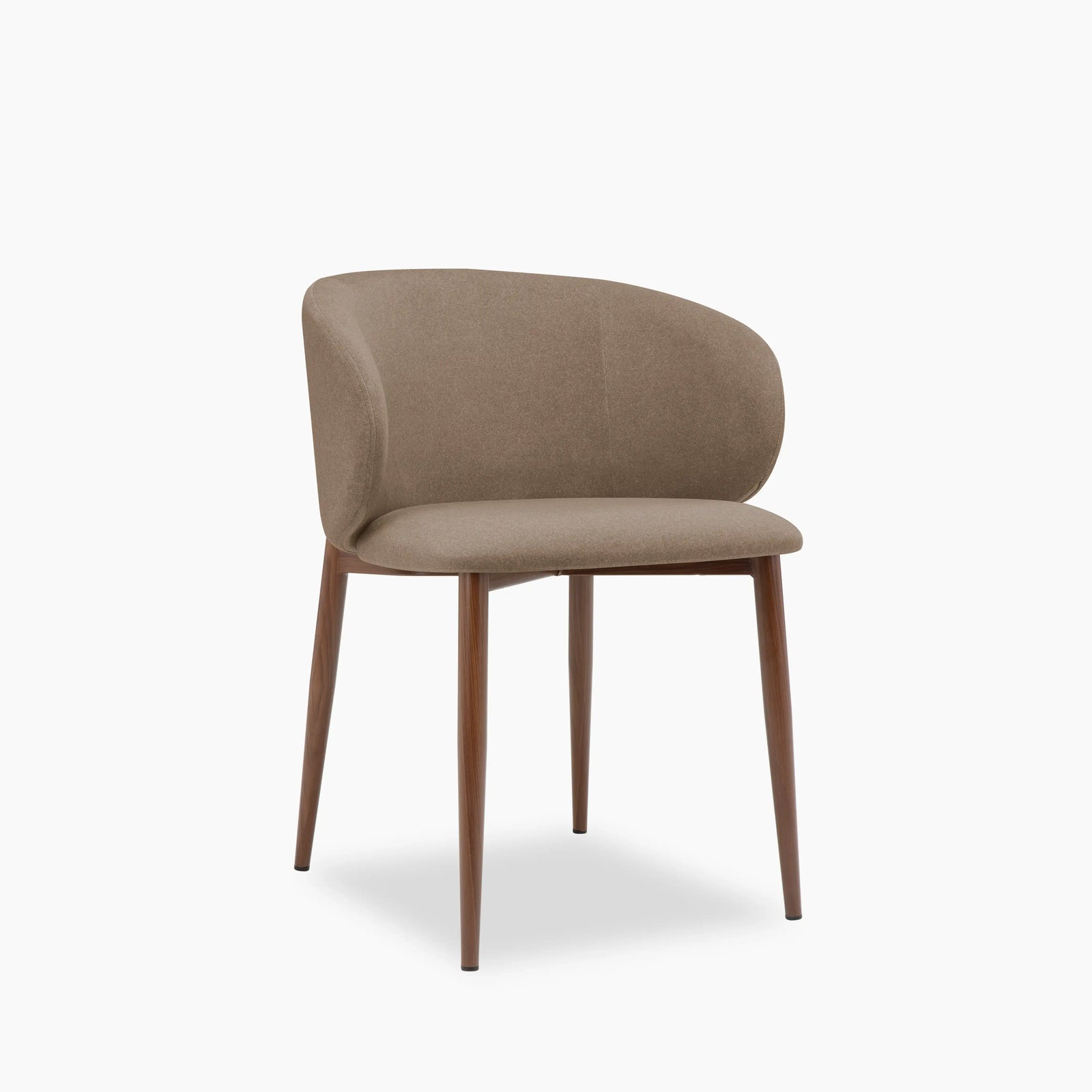 Cameron Dining Chair | Truffle Brown Sustainable Mohair Velvet