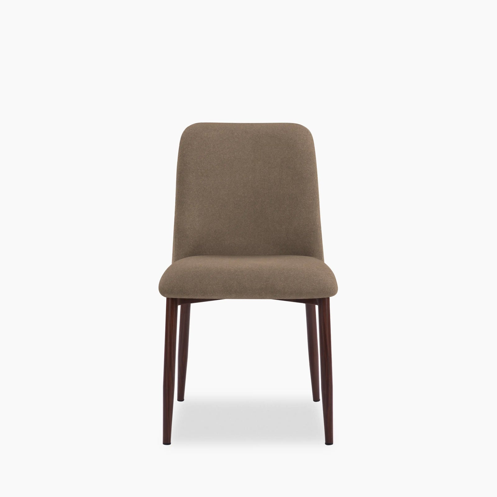 Amari Dining Chair | Truffle Brown Sustainable Mohair Velvet & Walnut