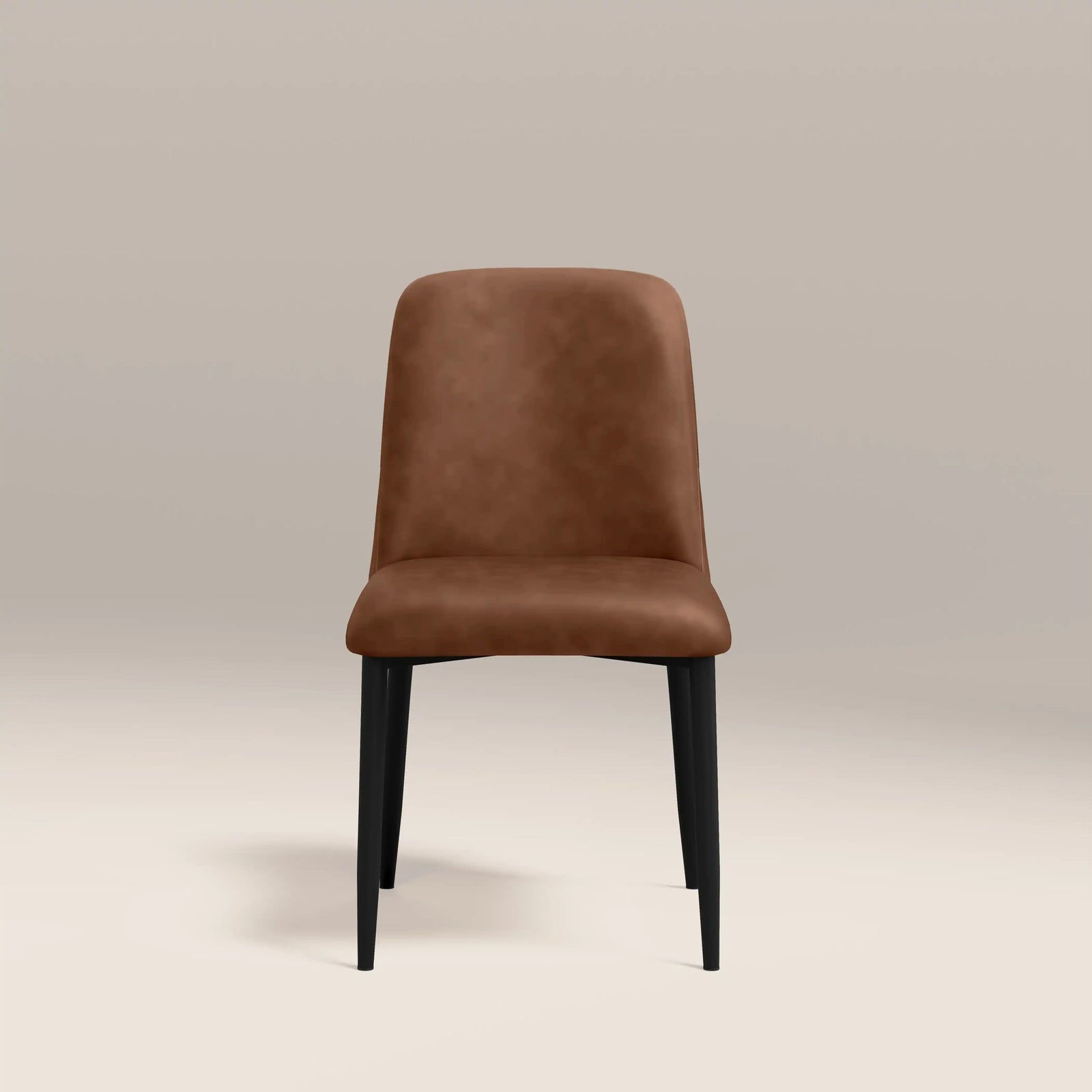 Amari Dining Chair | Vintage Tan Faux Leather & Black