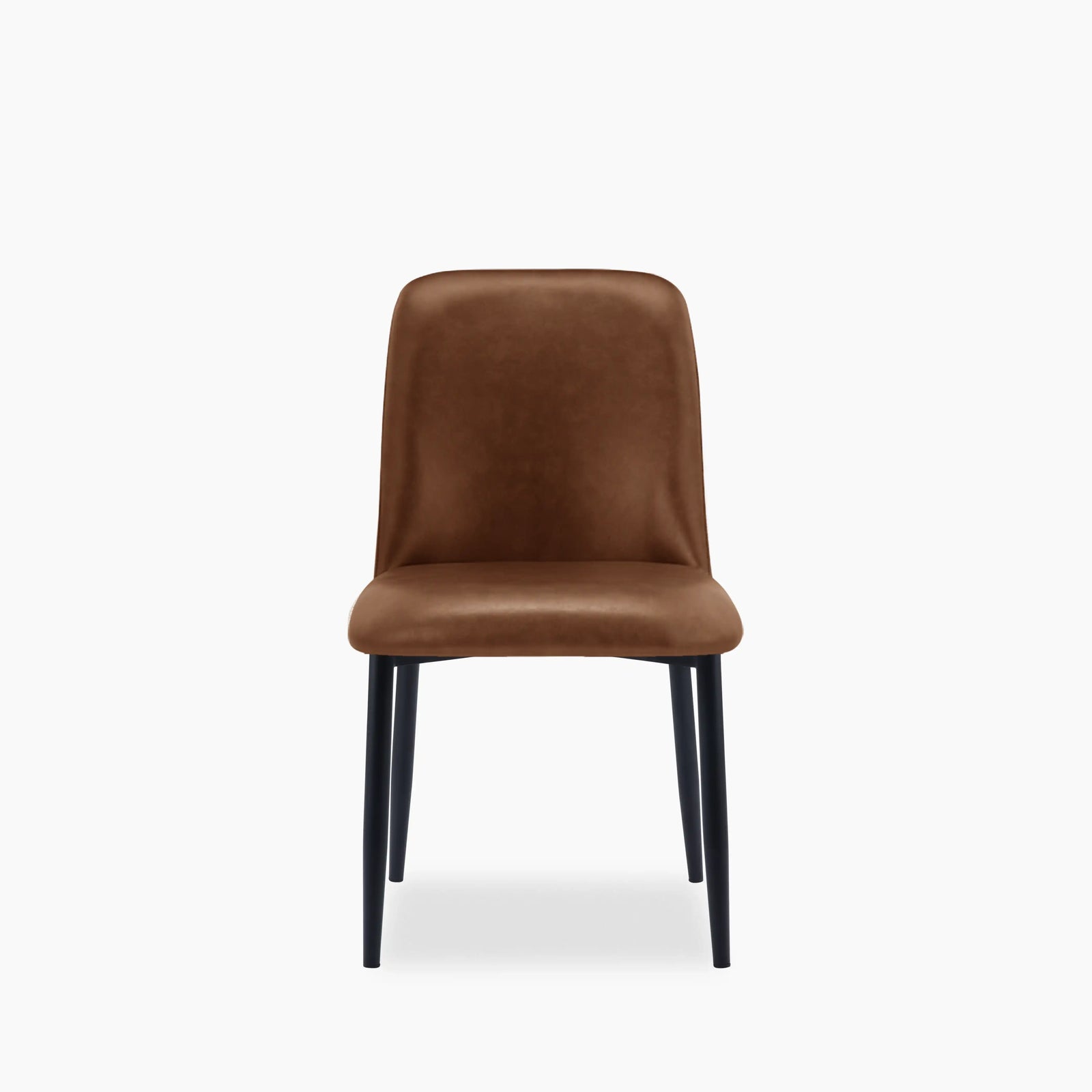 Amari Dining Chair | Vintage Tan Faux Leather & Black
