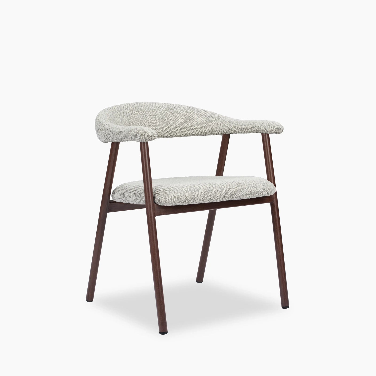 Monroe Dining Chair | Speckled Stone Sustainable Boucle & Walnut