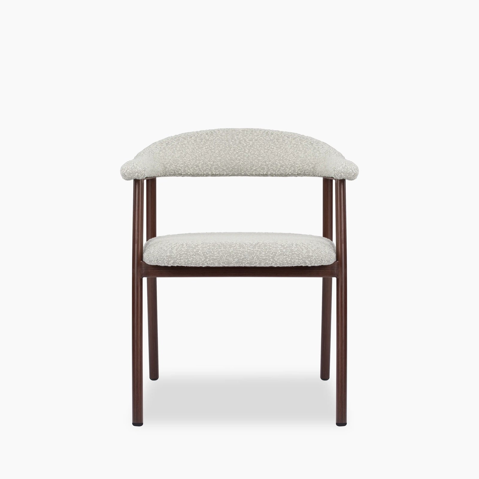 Monroe Dining Chair | Speckled Stone Sustainable Boucle & Walnut