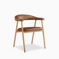Monroe Dining Chair | Vintage Tan Faux Leather & Oak