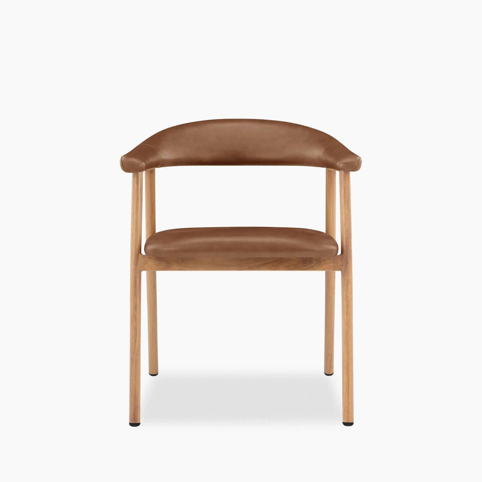 Monroe Dining Chair | Vintage Tan Faux Leather & Oak