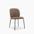 Harlow Dining Chair | Truffle Brown Sustainable Mohair Velvet & Walnut