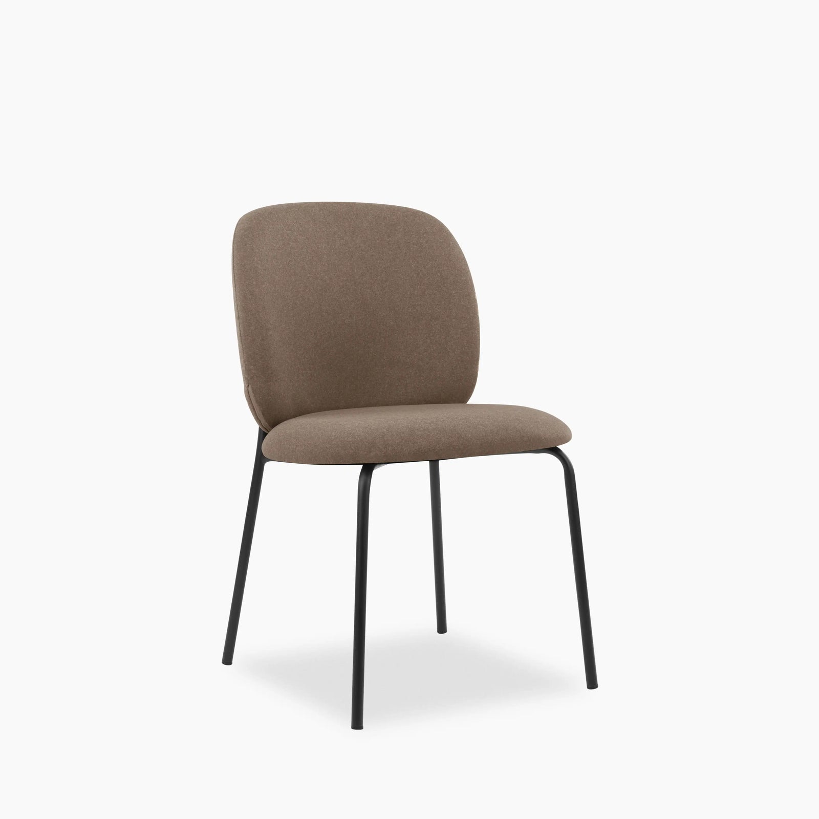 Harlow Dining Chair | Truffle Brown Sustainable Mohair Velvet & Walnut